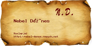 Nebel Dénes névjegykártya